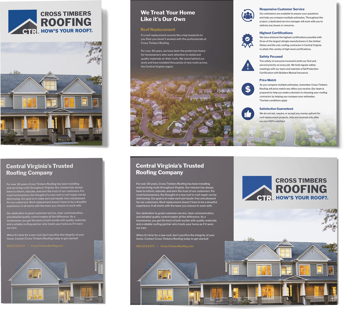 Cross Timber Roofing Business Cards